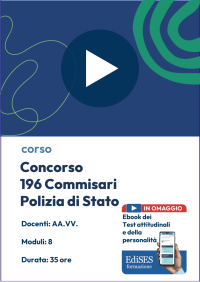  Videocorso per il Concorso 196 Commissari della Polizia di Stato + Ebook Omaggio