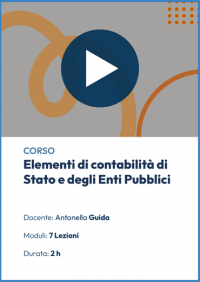  Videocorso online di Contabilità di Stato e degli Enti Pubblici