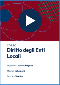  Videocorso online di Diritto degli enti locali 