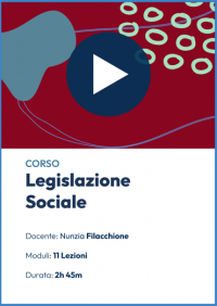  Videocorso online di Legislazione sociale