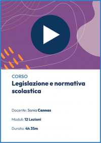  Videocorso online sulla Legislazione e normativa scolastica