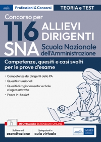  [EBOOK] Concorso 116 Allievi Dirigenti SNA (Scuola Nazionale dell'Amministrazione) - Competenze dei dirigenti della PA