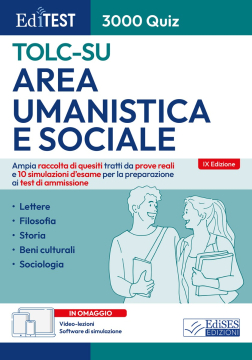 [EBOOK] TOLC-SU 2026: raccolta di 3.000 Quiz per i test di Area umanistica e sociale