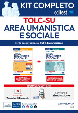 Kit TOLC-SU per il Test Area umanistica e sociale