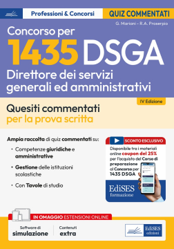 Concorso 1435 DSGA  Direttore dei Servizi Generali e Amministrativi - Test commentati