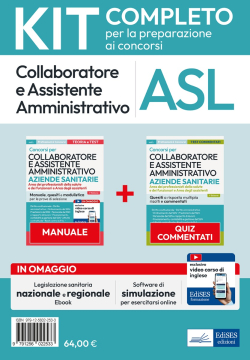 Kit concorsi Collaboratore e Assistente amministrativo Aziende sanitarie
