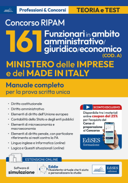 Concorso 161 Funzionari in ambito amministrativo/giuridico/economico Ministero delle Imprese e del Made in Italy