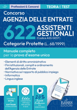  Manuale Concorso 622 Assistenti Gestionali Agenzia Entrate 2026 - Categorie protette