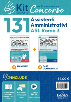Kit concorso 131 Assistenti Amministrativi ASL Roma 3 