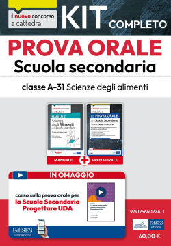 Kit prova orale Scienze degli alimenti