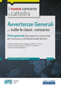 Avvertenze Generali per tutte le classi di concorso 
