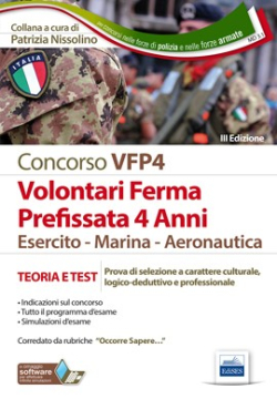 Concorso VFP4 Esercito, Marina e Aeronautica: manuale di teoria e test