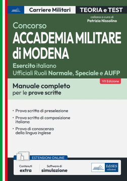 [EBOOK] Concorso Accademia Militare di Modena - Teoria e test per le prove scritte