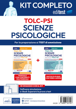 TOLC PSI 2024:   Kit completo  per il Test  di Scienze psicologiche 