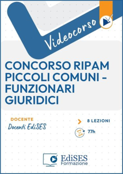 Videocorso Ripam Piccoli Comuni - Funzionari area giuridica