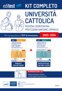 Test Cattolica 2023: kit completo per Medicina, Professioni Sanitarie e Farmacia Test Cattolica 2023: kit completo per Medicina, Professioni Sanitarie e Farmacia