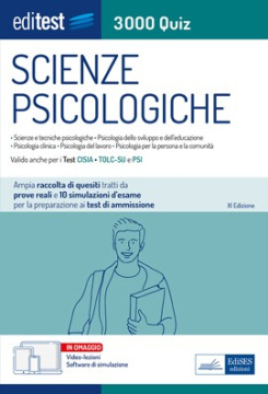 Test Scienze Psicologiche 2022: raccolta di 3.000 Quiz - Anche per TOLC-PSI Test Scienze Psicologiche 2022: raccolta di 3.000 Quiz - Anche per TOLC-PSI