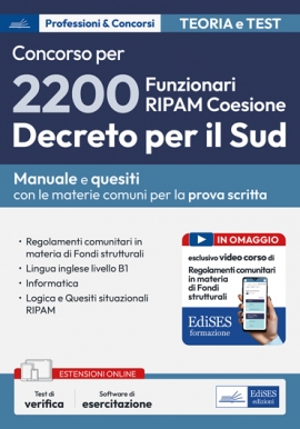 Manuale Prova Scritta Concorso 2200 Funzionari RIPAM Coesione - Materie ...