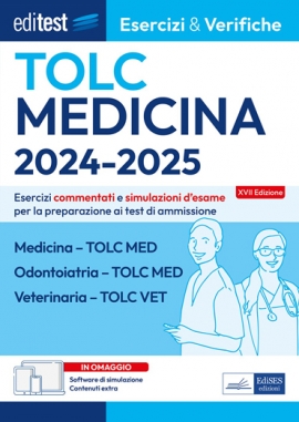 KIT ALPHA TEST Medicina, Odontoiatria, Veterinaria TOLC-MED: Manuale +  Esercizi commentati + Simulazioni +10000 quiz 2024/2025