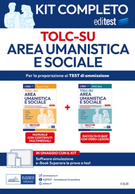 Test Area umanistica e sociale: Kit completo TOLC-SU