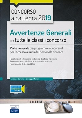 [EBOOK] Avvertenze Generali per tutte le classi di concorso 2019