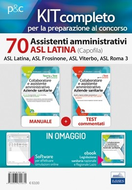Kit 70 Assistenti amministrativi ASL Latina