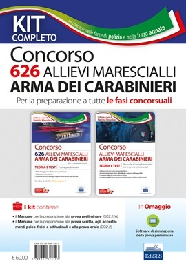 Kit Completo Concorso 626 Allievi Marescialli Arma dei Carabinieri 
