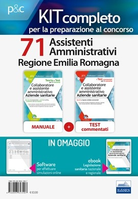 Kit completo Concorso 71 Assistenti amministrativi Regione Emilia Romagna Kit completo Concorso 71 Assistenti amministrativi Regione Emilia Romagna