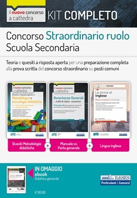Kit completo concorso a cattedra straordinario per il ruolo - Scuola secondaria 2020 Kit completo concorso a cattedra straordinario per il ruolo - Scuola secondaria 2020