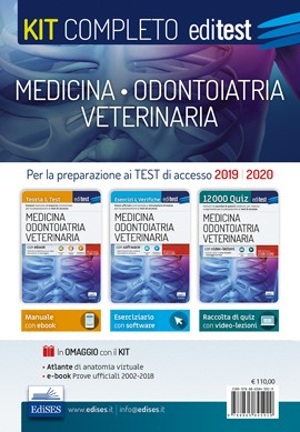 Kit completo per i test d'accesso in Medicina, Odontoiatria e Veterinaria