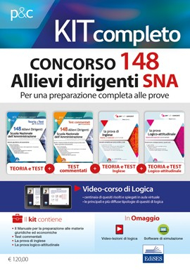 Kit completo per tutte le prove Concorso 148 Allievi dirigenti SNA - Manuale e test commentati