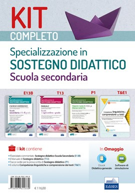 Kit Completo Specializzazione Sostegno didattico Scuola Secondaria Kit Completo Specializzazione Sostegno didattico Scuola Secondaria