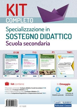 Kit Completo Specializzazione Sostegno didattico Scuola Secondaria - Edizione 2020 Kit Completo Specializzazione Sostegno didattico Scuola Secondaria - Edizione 2020
