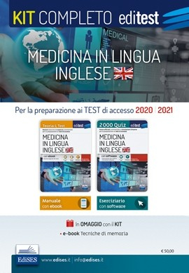 Kit completo per i test di accesso ai corsi di laurea di Medicina in lingua inglese Kit completo per i test di accesso ai corsi di laurea di Medicina in lingua inglese