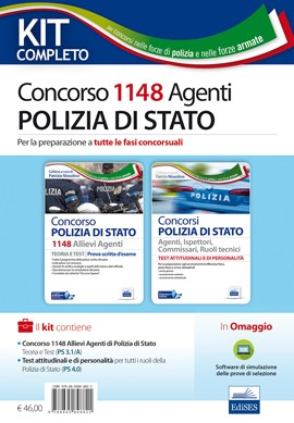 Kit Completo Concorso 1148 Allievi Agenti Polizia di Stato