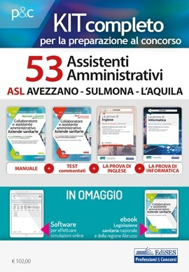 Kit Concorso 53 Assistenti amministrativi ASL 1 Avezzano-Sulmona-L'Aquila 
