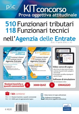Kit per la prova oggettiva attitudinale - Concorso 510 Funzionari tributari e 118 Funzionari tecnici Agenzia delle Entrate Kit per la prova oggettiva attitudinale - Concorso 510 Funzionari tributari e 118 Funzionari tecnici Agenzia delle Entrate